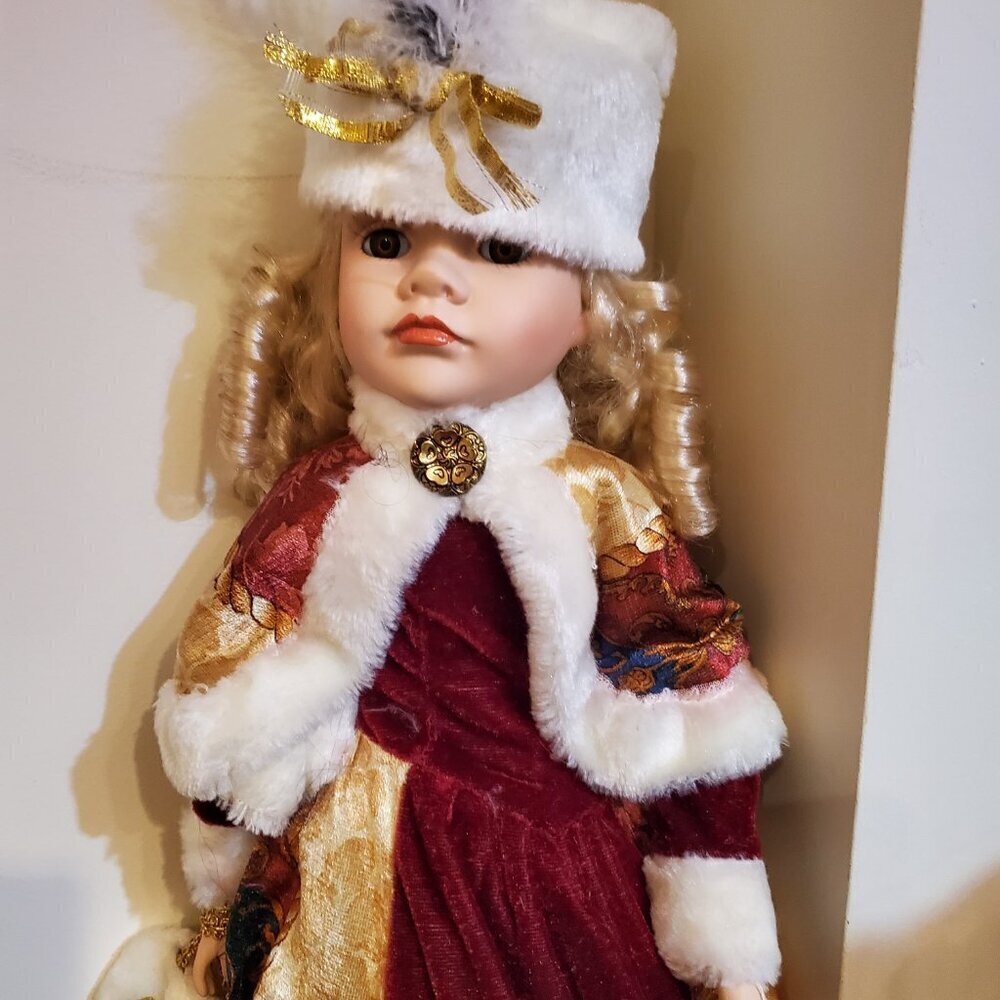 Josephina Collection Victorian Porcelain Doll Blonde Hair 27" - Picture 2 of 5